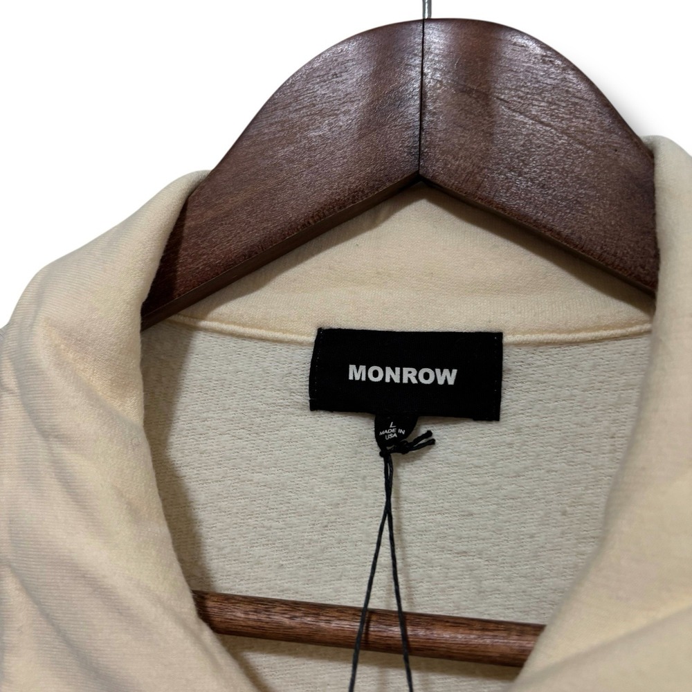 NWT Monrow Women's Supersoft Denim Style Buttercream Jacket‎ Size Large 23 x 23 - Picture 5 of 7